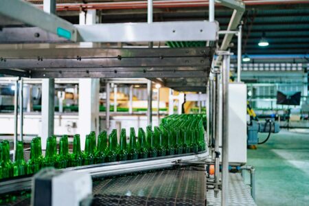 Modern manufacturing facility with automated equipment and industrial machinery