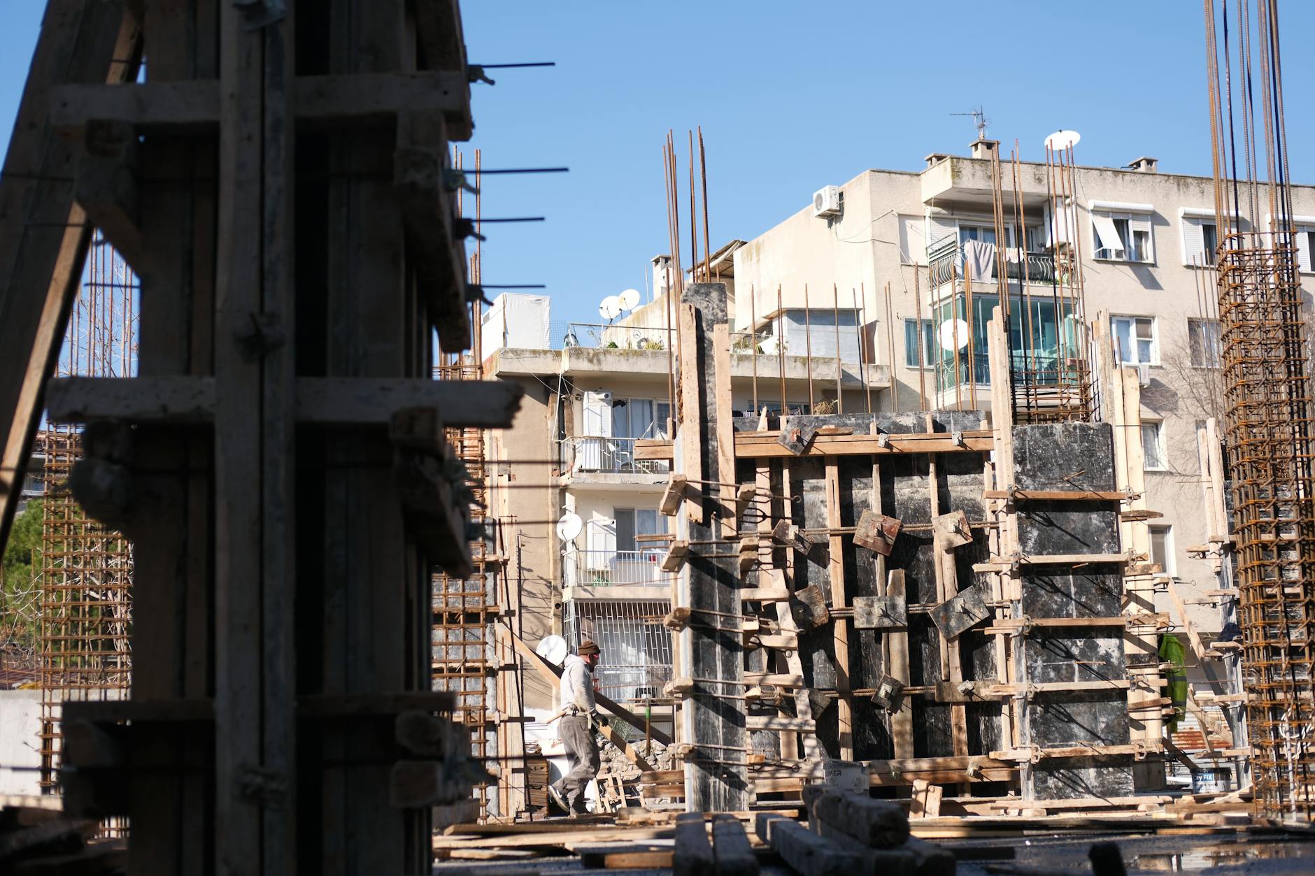 New residential construction site showing home building and development activity
