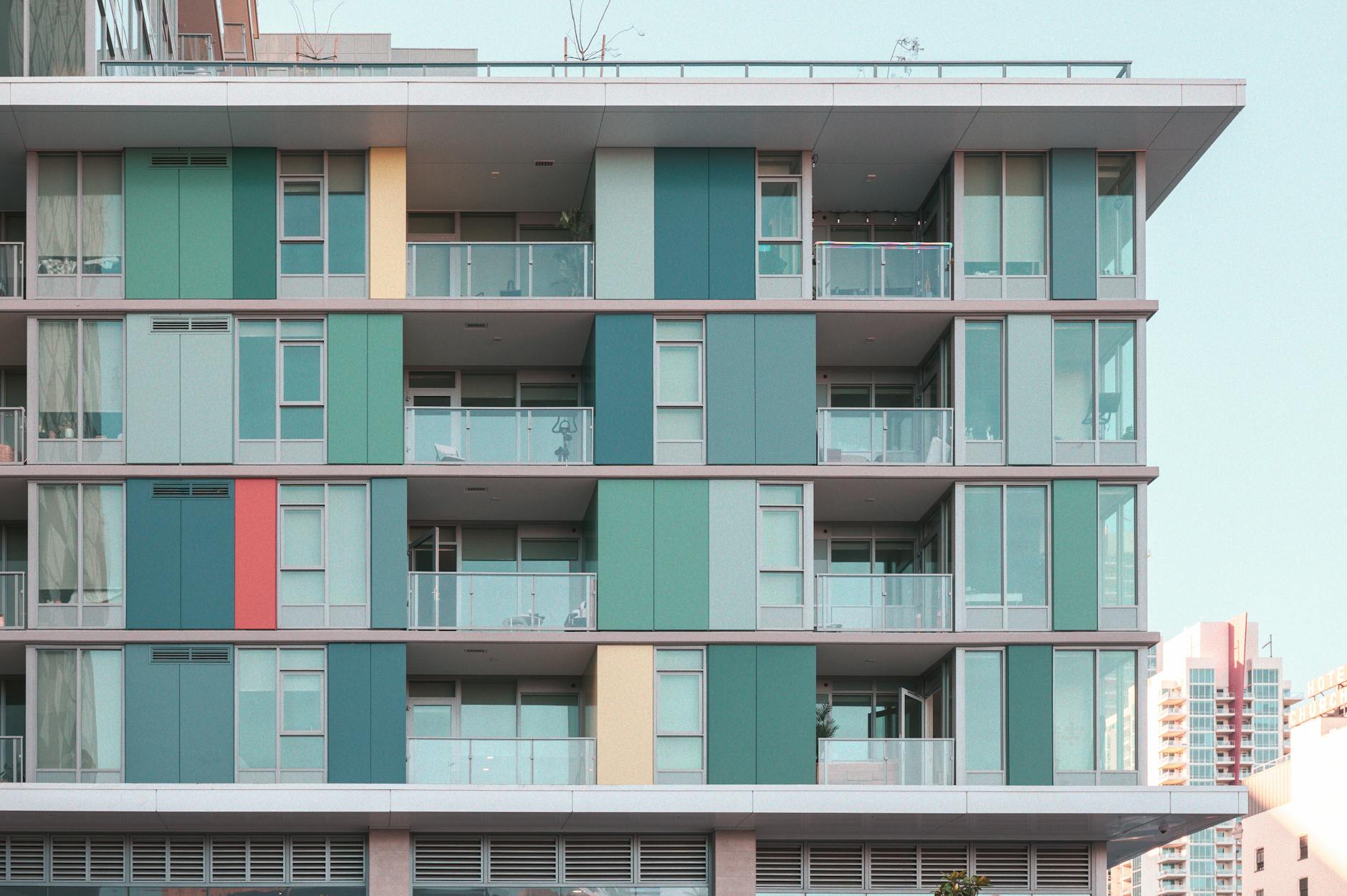 Residential apartment complex showcasing rental property investments typical of residential REITs