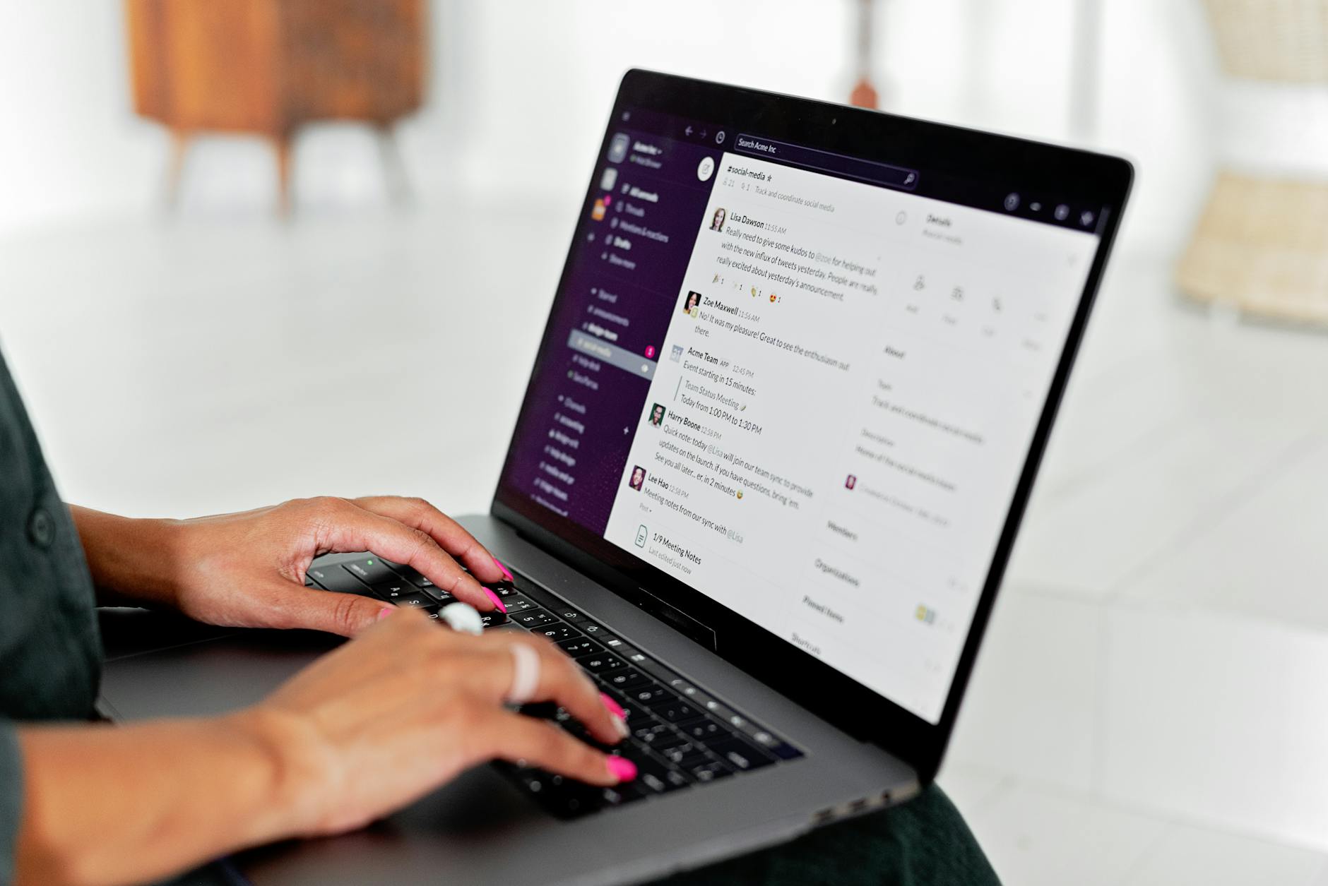 Computer screen displaying chat interface representing AI customer service technology