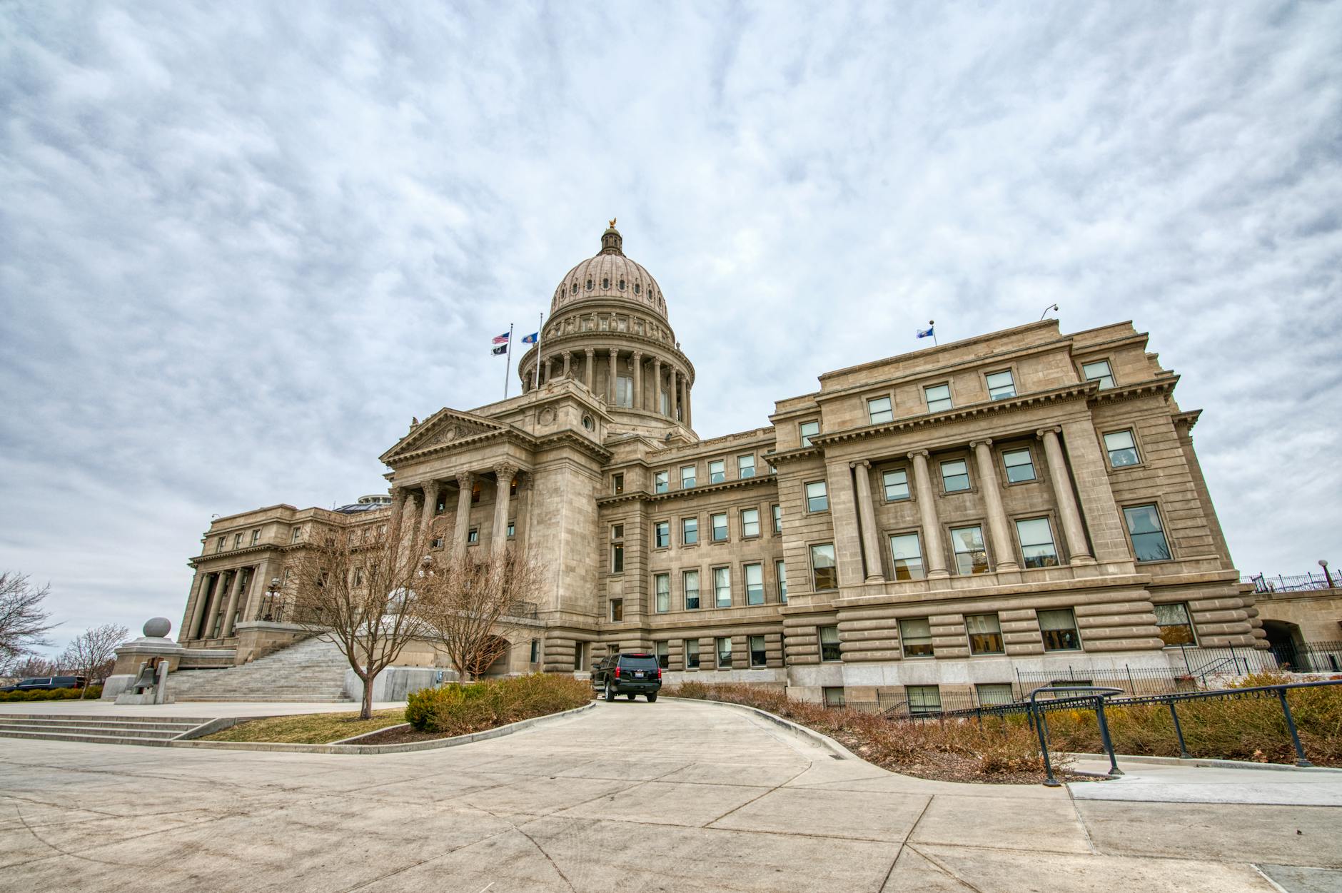 State government building representing Medicaid policy and budget decisions