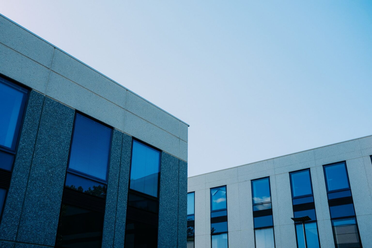 Modern commercial office building exterior representing commercial real estate refinancing pressures