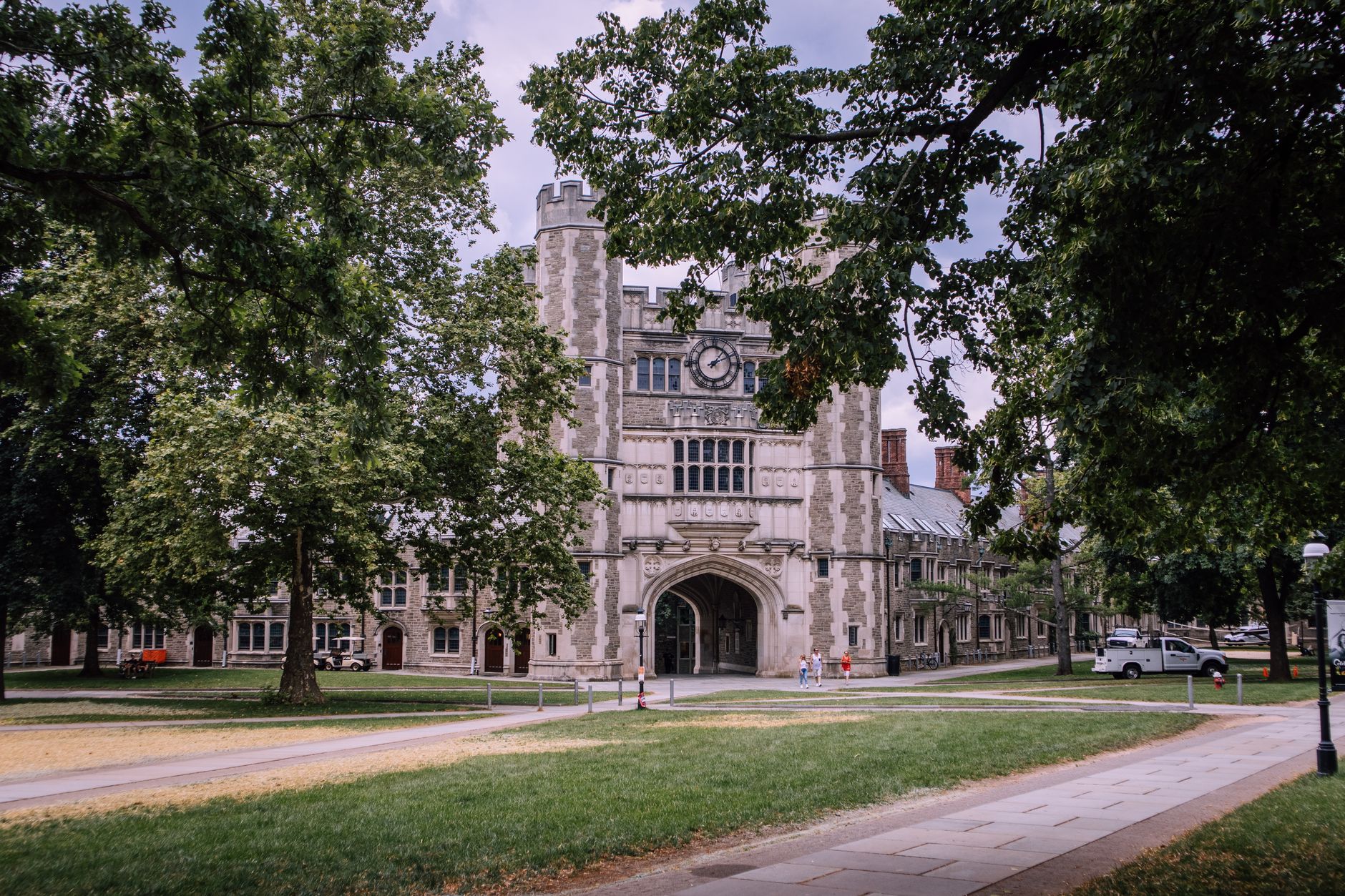 University campus building exterior representing higher education and student borrowing