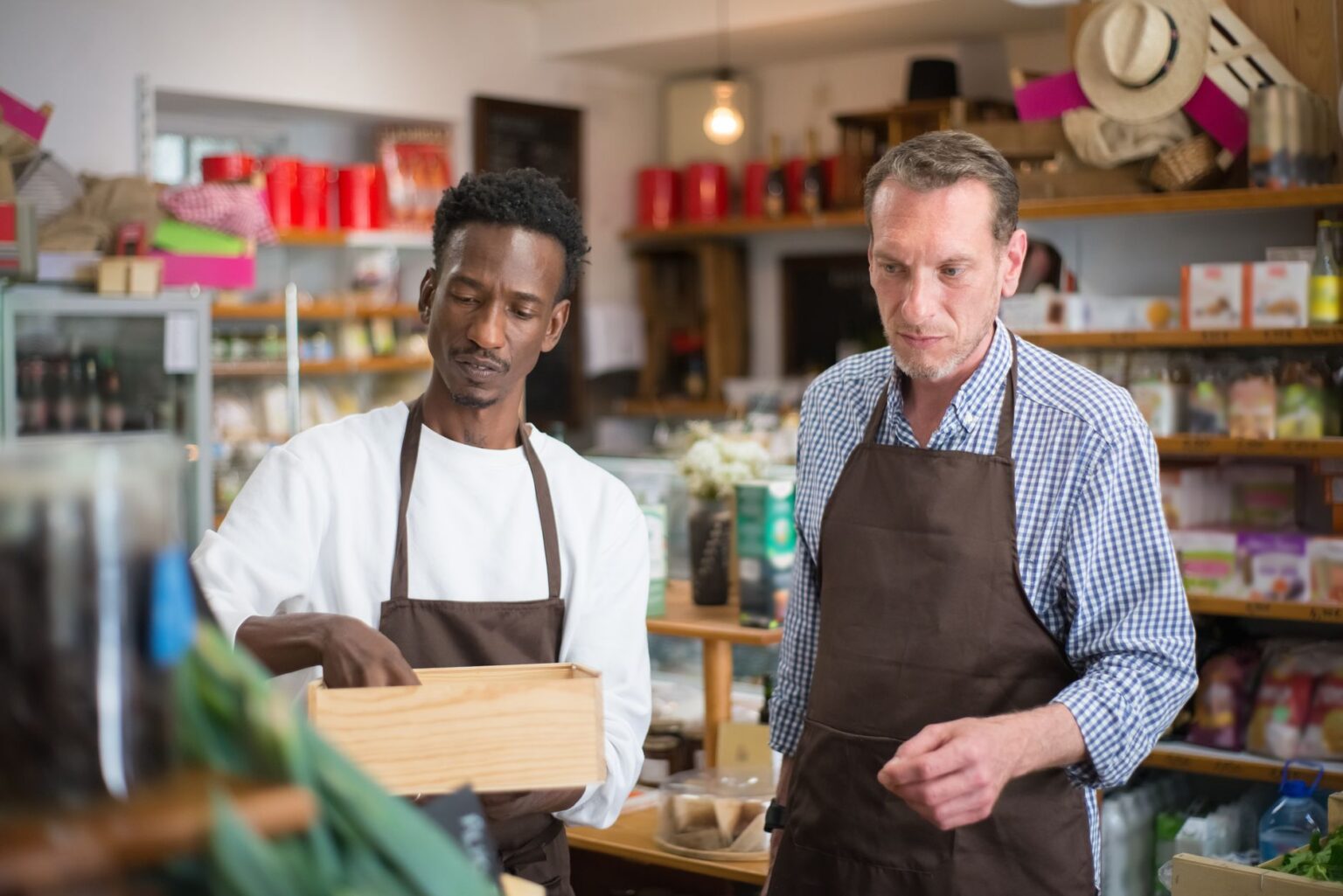 Small Business Optimism Craters as Tariff Costs Compound A small business owner looking stressed while reviewing financial documents at a shop counter